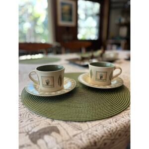 Pfaltzgraff Naturewood Portfolio Coffee Cup and Saucer Vintage Collectible USA